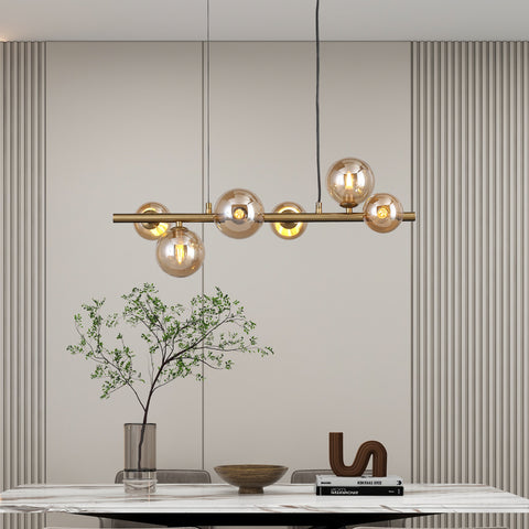 Valencia Langbordspendel 63cm Messing/Amber