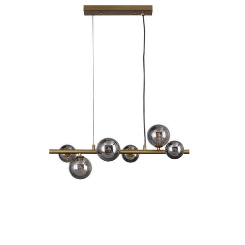 Valencia Langbordspendel 63cm Messing/Smoke