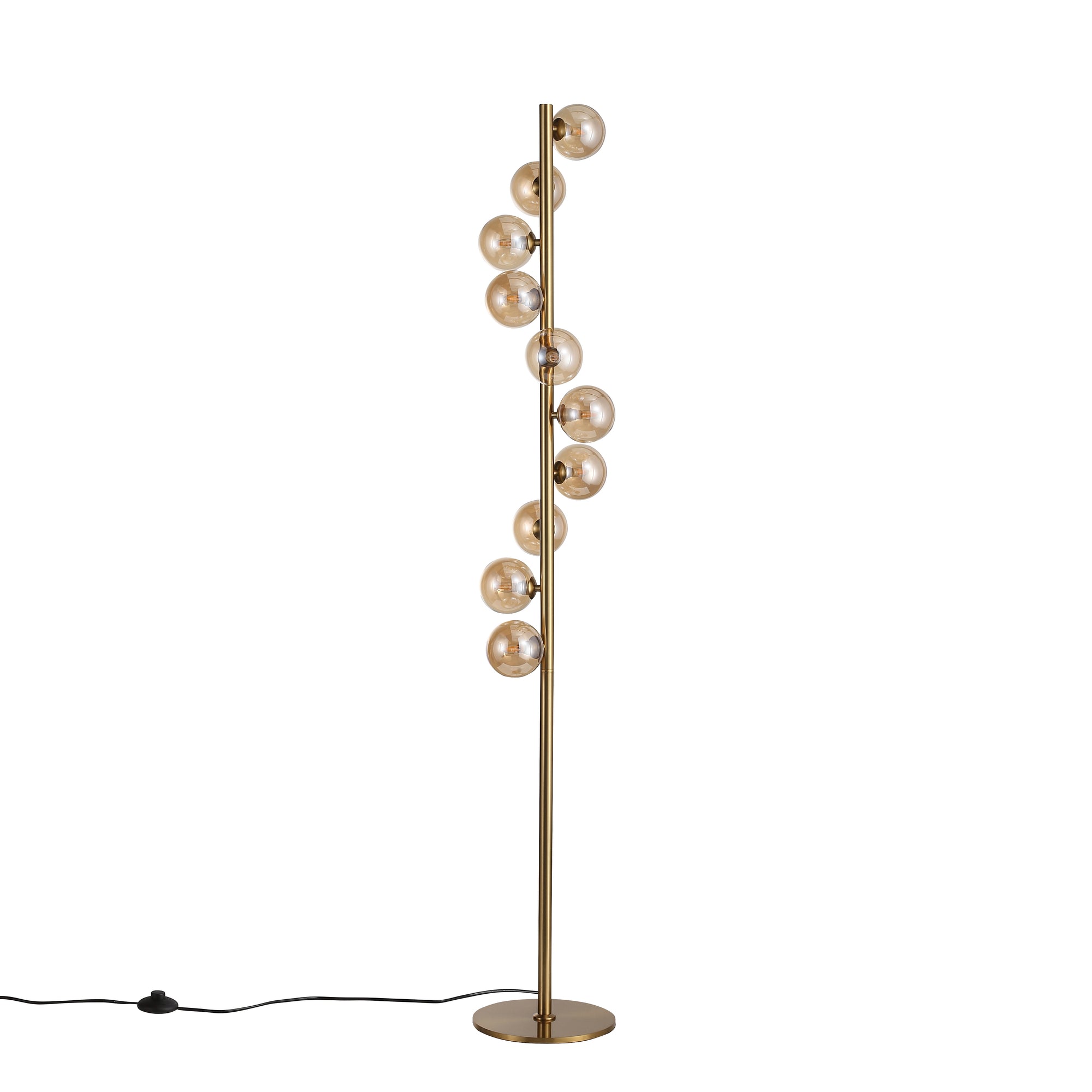 Trento Gulvlampe Messing/Amber-Nordic Seasons-OutletLamper.dk