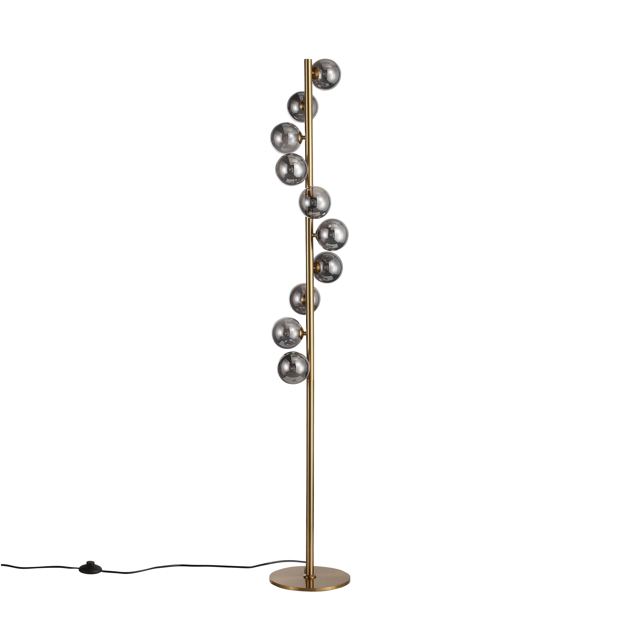 Trento Gulvlampe Messing/Smoke-Nordic Seasons-OutletLamper.dk