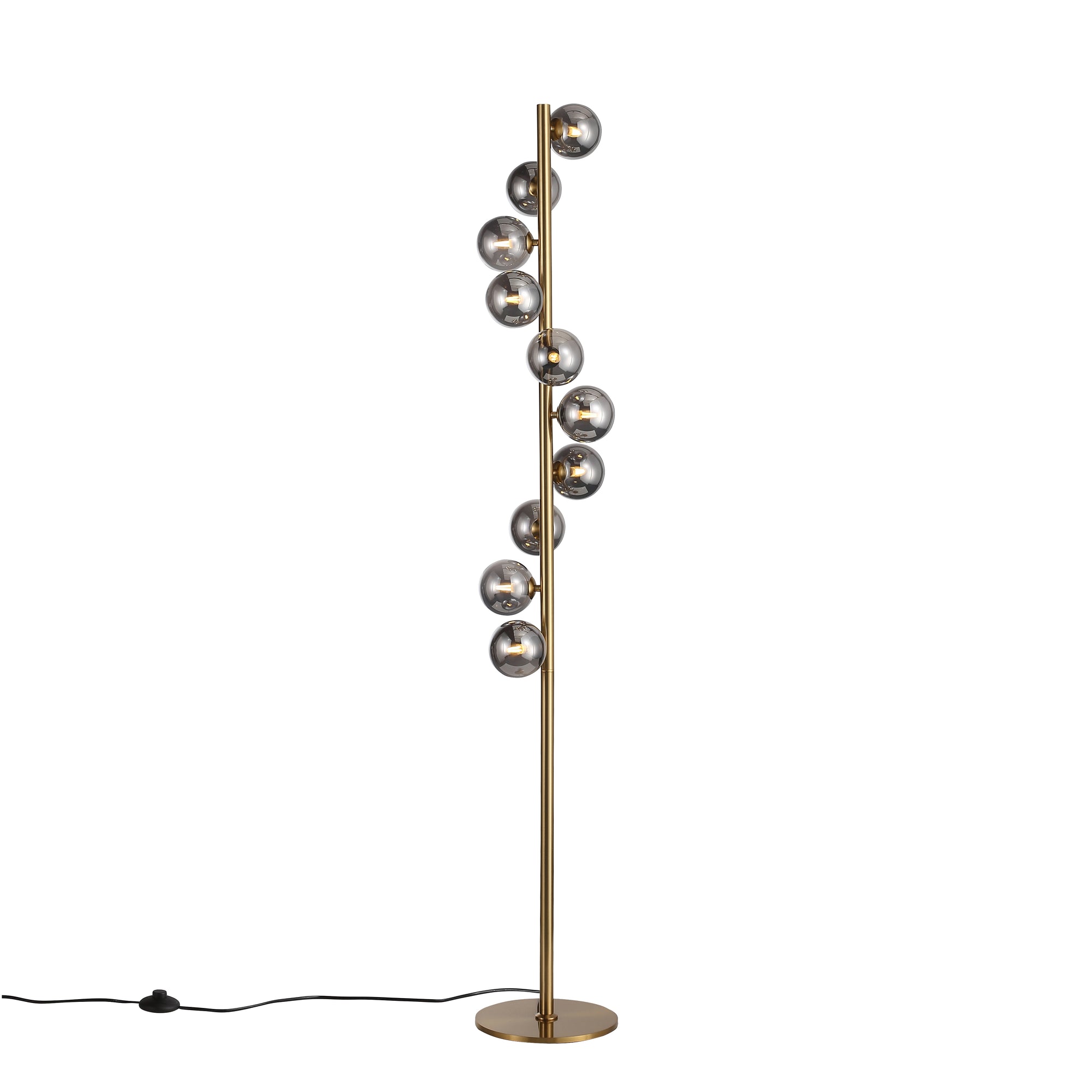 Trento Gulvlampe Messing/Smoke-Nordic Seasons-OutletLamper.dk