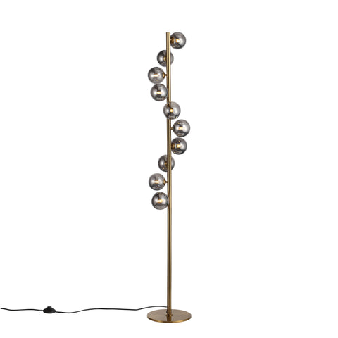 Trento Gulvlampe Messing/Smoke