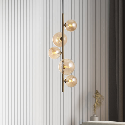 Valencia Hjørnependel Messing/Amber