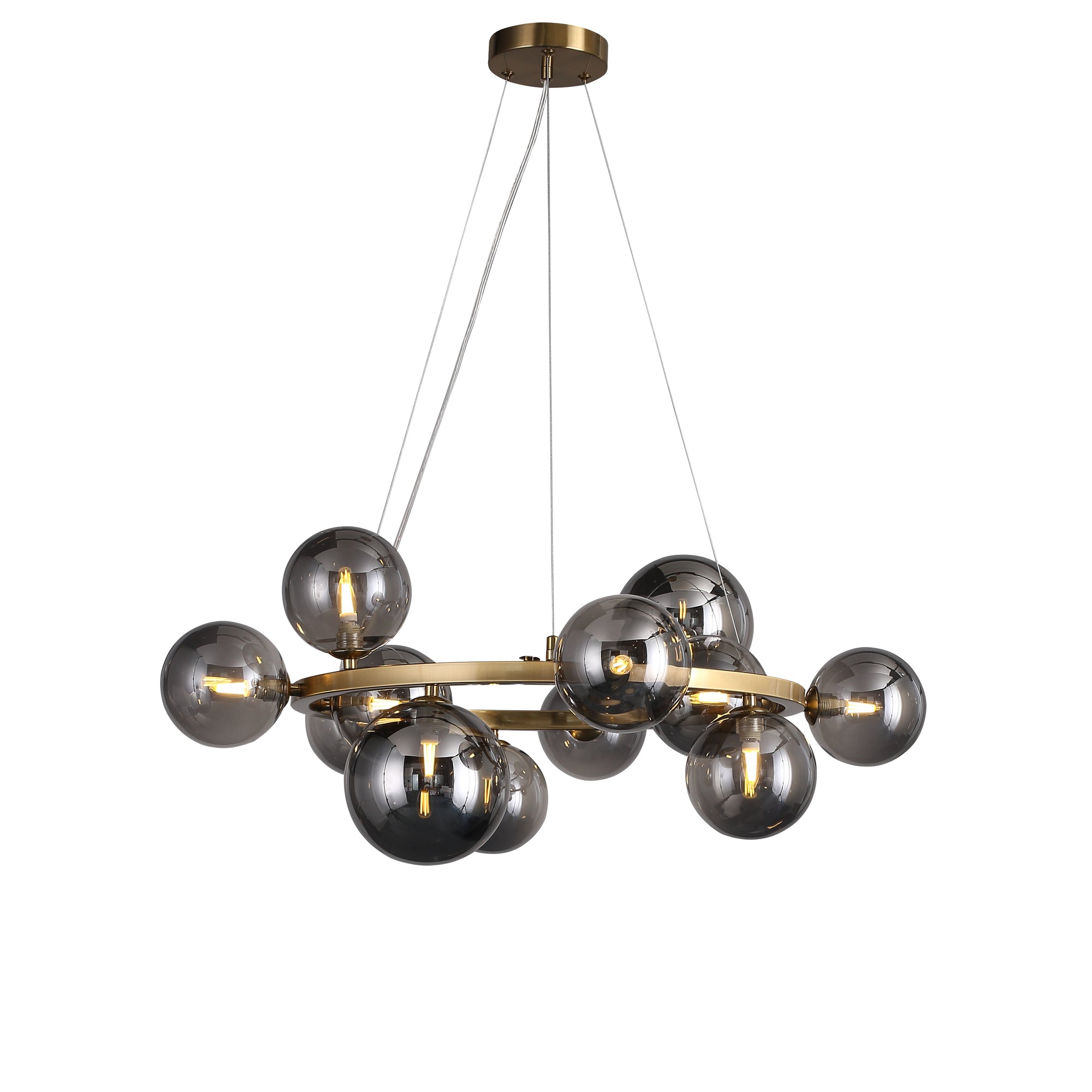 Valencia Lysekrone Messing/Smoke-Nordic Seasons-OutletLamper.dk