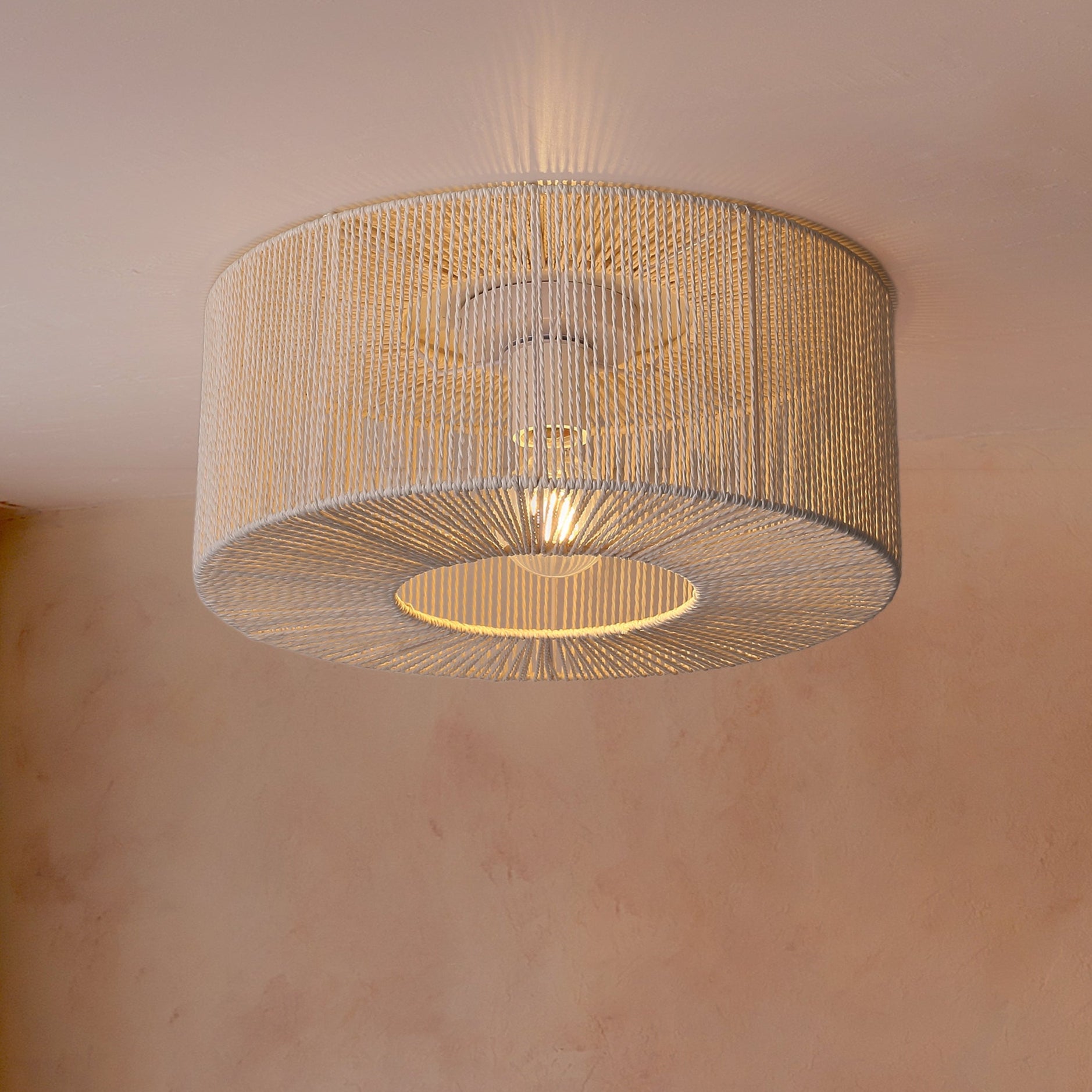 Braided Loftlampe Ø46 Raw White-Nordic Seasons-OutletLamper.dk