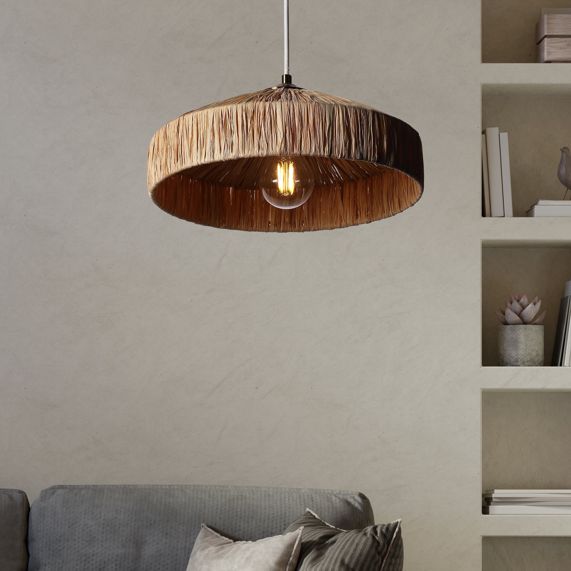 Casablanca Raffia Pendel Ø30-Nordic Seasons-OutletLamper.dk
