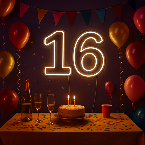 Tal 6 Neon Væglampe