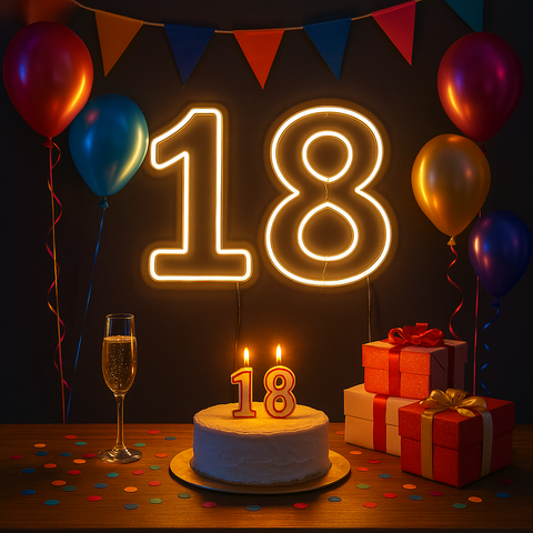 Tal 1 Neon Væglampe