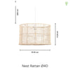 Nest Rattan Pendel Ø40