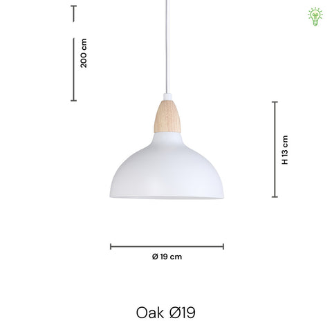 Oak Pendel Ø19 Klar Messing
