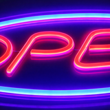 Lightish Open neon vägglampa