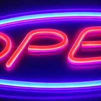 Lightish Open neon vägglampa
