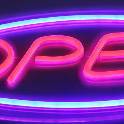 Open Neon Væglampe