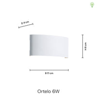 Ortelo Utomhusvägglampa Vit