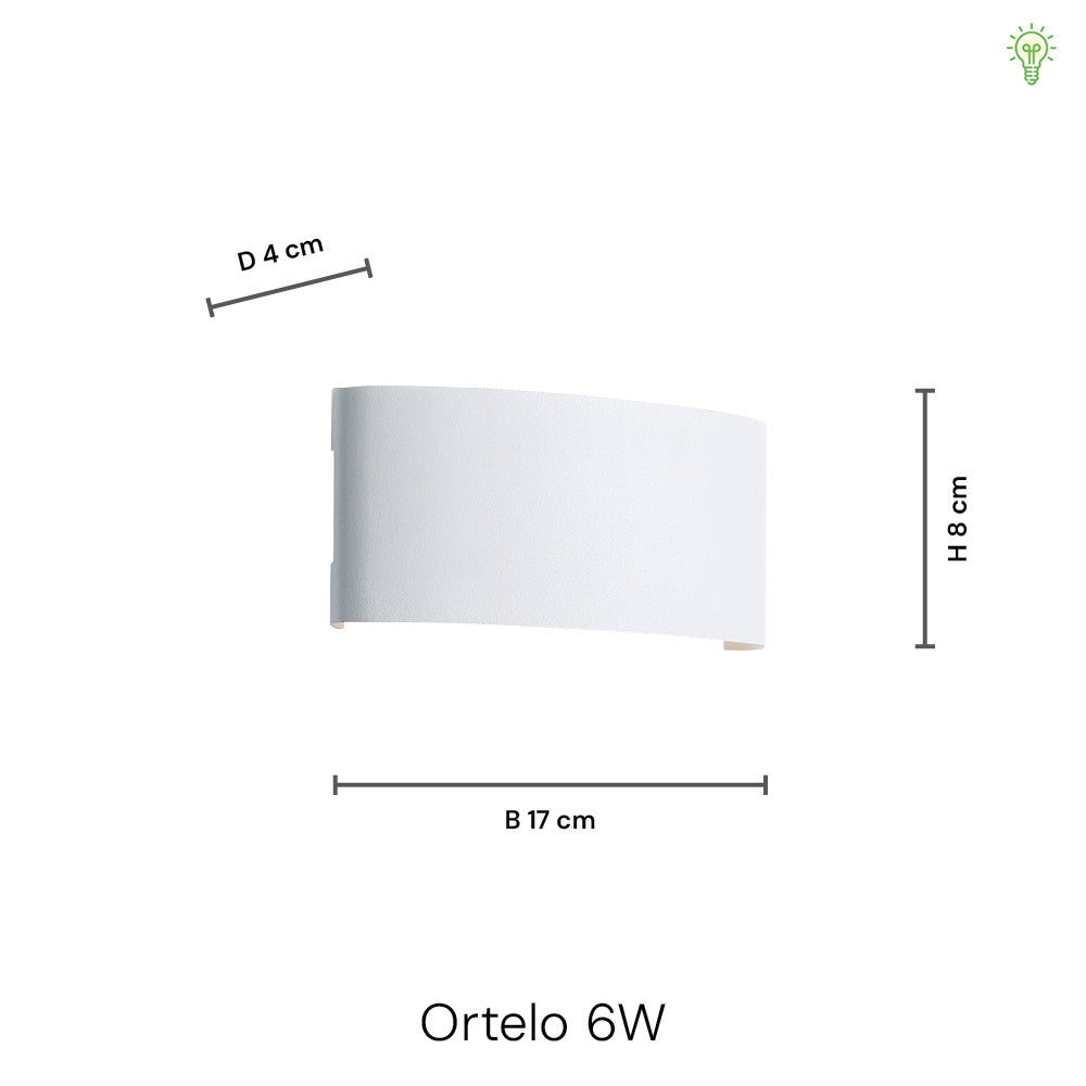 Ortelo Utomhusvägglampa Vit