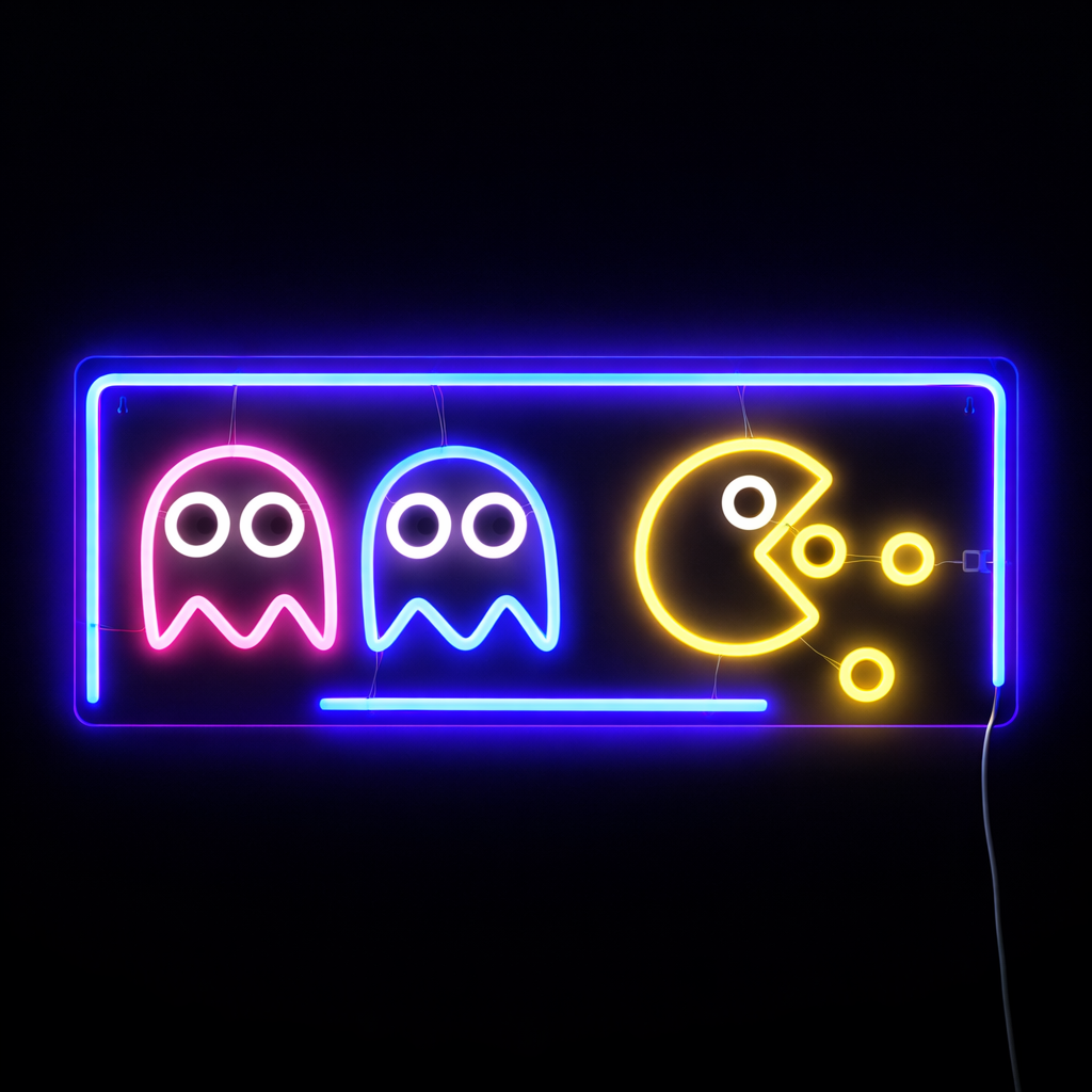 Lightish Pacman Neon Vägglampa