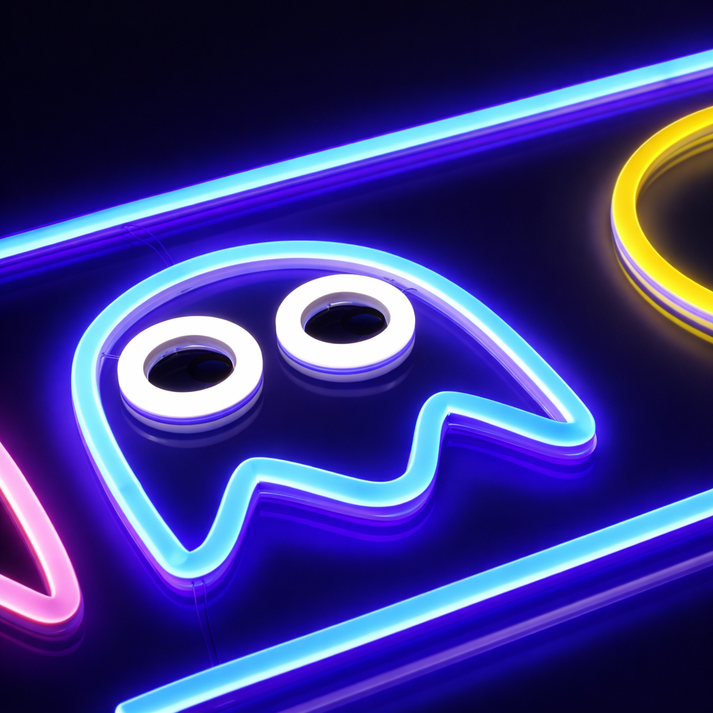 Lightish Pacman Neon Vägglampa