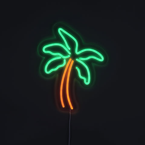 Lightish Palm Tree Neon Vägglampa