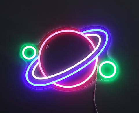 Lightish Planet Neon Vägglampa