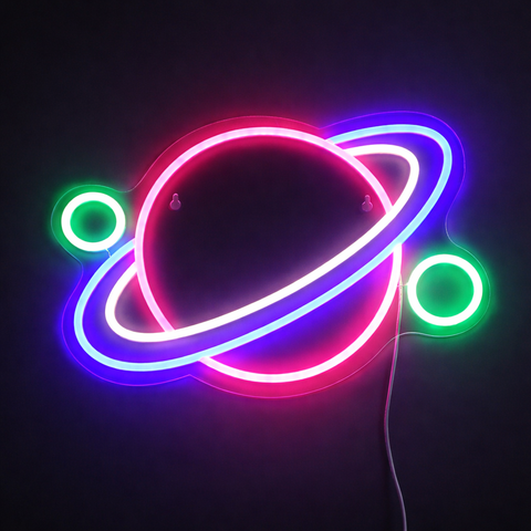 Lightish Planet Neon Vägglampa