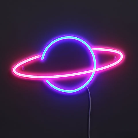 Lightish Saturn Vägglampa Neon Rosa/Blå