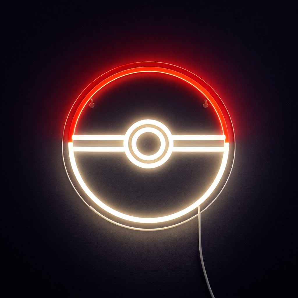 Lightish Pokéball Neon Vägglampa