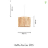 Raffia Pendel Ø20