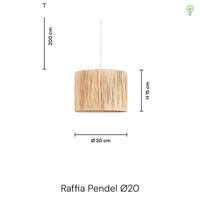 Raffia Pendel Ø20