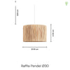 Raffia Pendel Ø30