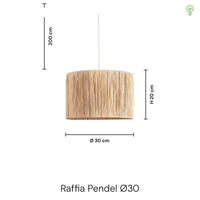 Raffia Pendel Ø30