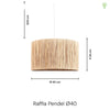 Raffia Pendel Ø40