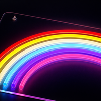 Lightish Rainbow Neon Vägglampa