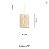 Rattan Pendel Ø15