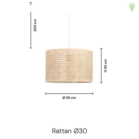 Rattan Pendel Ø30