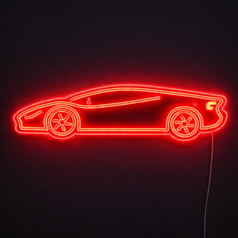 Sportbil Neon Vägglampa