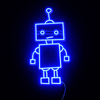 Robot Neon Væglampe Blå
