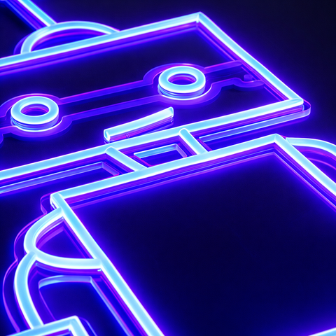 Robot Neon Væglampe Blå