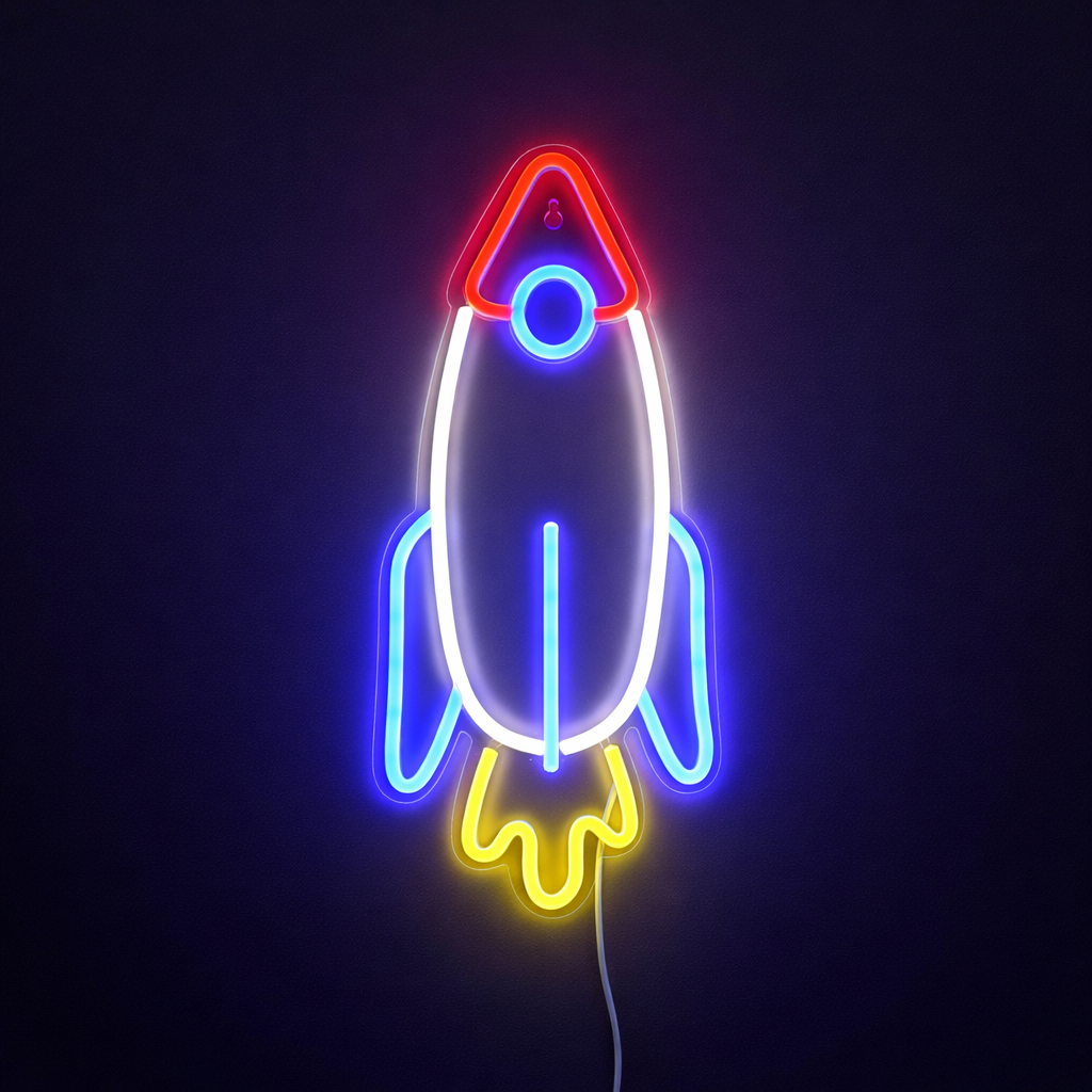 Lightish Rocket Neon Vägglampa