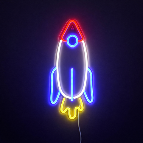 Lightish Rocket Neon Vägglampa