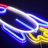 Lightish Rocket Neon Vägglampa