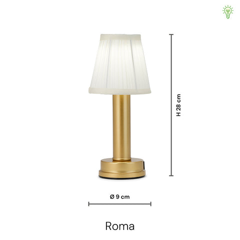 Roma LED Trådlös Bordslampa Mässing