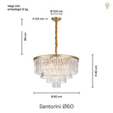 Santorini Lysekrone Ø60 Klar