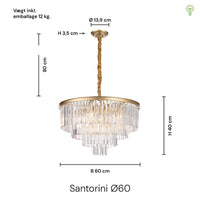 Santorini Lysekrone Ø60 Klar