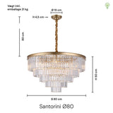 Santorini Lysekrone Ø80 Klar