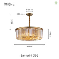 Santorini Loftlampe Ø55 Amber