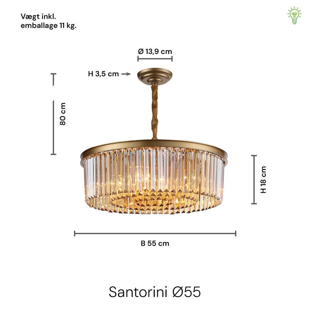 Santorini Loftlampe Ø55 Amber