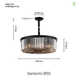 Santorini Loftlampe Ø55 Smoke