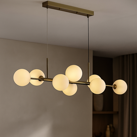 Seti Langbordspendel Børstet Messing/Opal