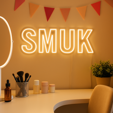 Bogstav U Neon Væglampe