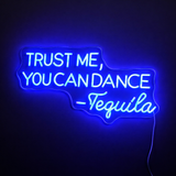 Trust Me You Can Dance Neon Væglampe Blå